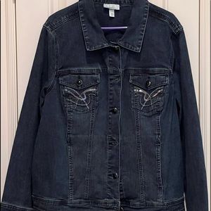 DRESSBARN blue denim jacket Sz 3X